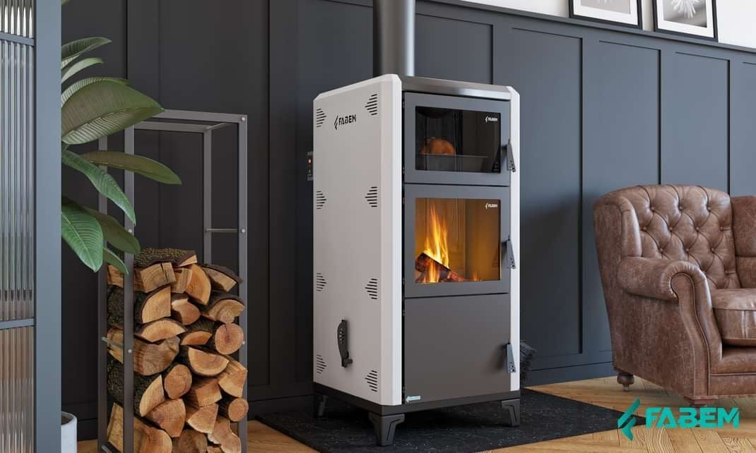 Fabem Dikey kuzine kalorifer sobası 15 kw